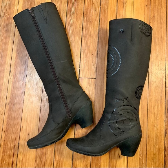 Desigual Shoes - Desigual Signature knee hi boots in black 38